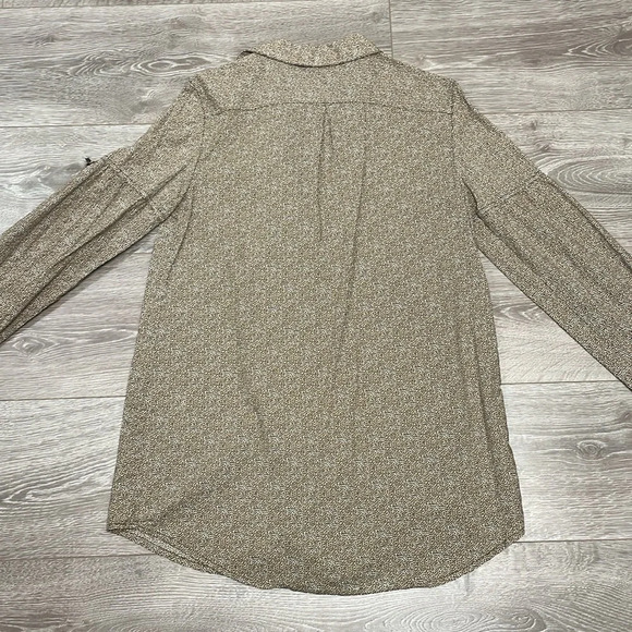 Zara Basic Cheetah Print V-Neck Button Down Tunic Blouse M - Picture 14 of 16